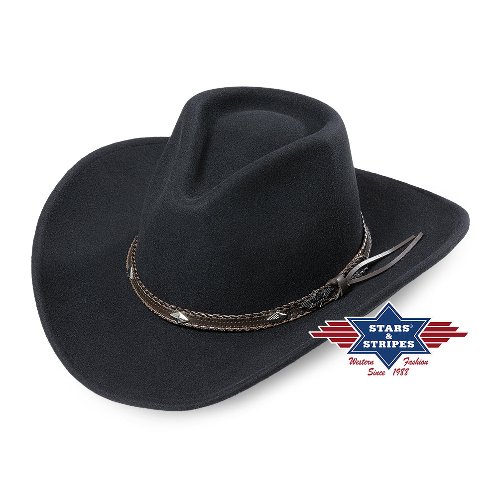 Dallas - Sort cowboyhat