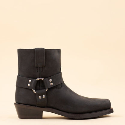 Sorte cowboystøvler "Bikerboot sort"