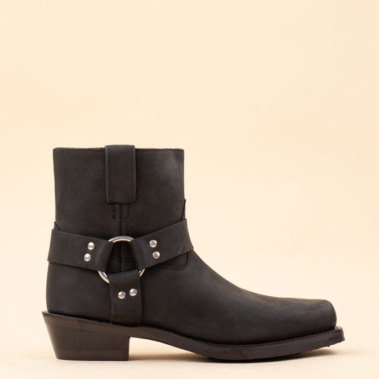 Sorte cowboystøvler "Bikerboot sort"